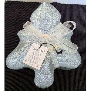 AKCAM Turkish Christmas Tree Shape Glass Dish‎ Set of 4 Glitter Holiday Serving